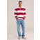WE Fashion relaxed fit gestreepte polo - rood