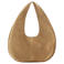 Mango suede schoudertas lichtbruin