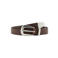 Mango leren riem donkerbruin