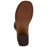 thumbnail: Mango leren muiltjes met blokhak - donkerbruin