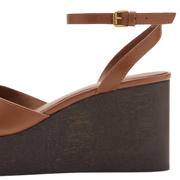 thumbnail: Mango leren sleehakken met sleehak - cognac