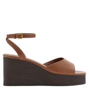 thumbnail: Mango leren sleehakken met sleehak - cognac