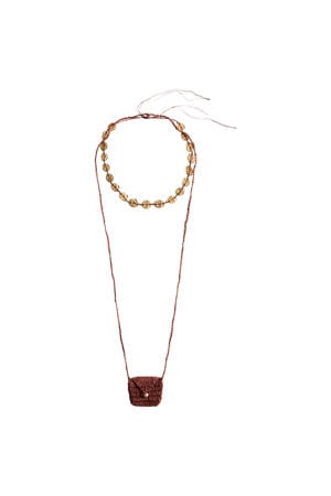 ketting - set van 2 goudkleurig