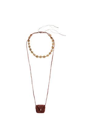 ketting - set van 2 goudkleurig