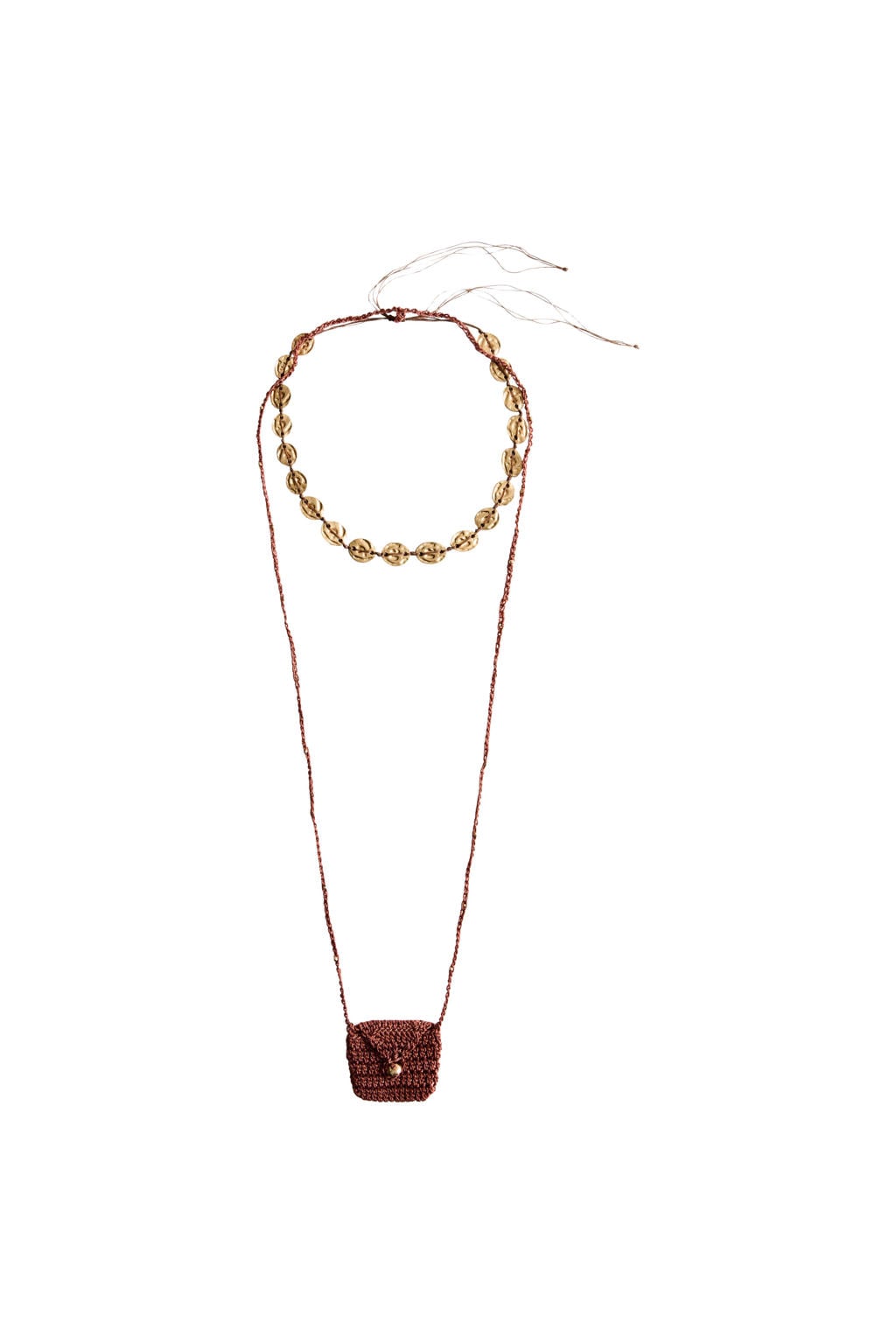 Mango ketting - set van 2 goudkleurig