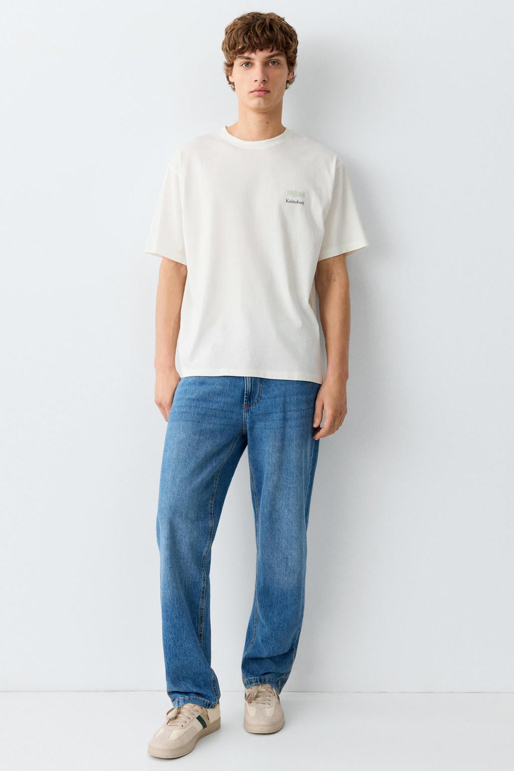MANGO TEEN T-shirt met backprint - wit