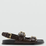 thumbnail: Mango imitatieleren sandalen - donkerbruin