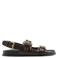 Mango imitatieleren sandalen - donkerbruin