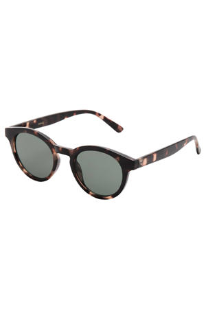 zonnebril met tortoise print bruin