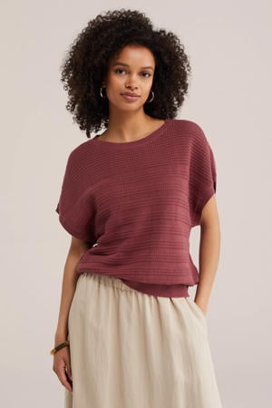 gebreide top - oudroze