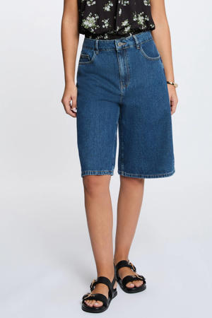 denim short - donkerblauw