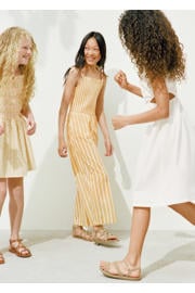 thumbnail: Mango Kids gestreepte jumpsuit - oranje
