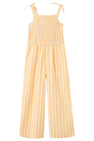 gestreepte jumpsuit - oranje