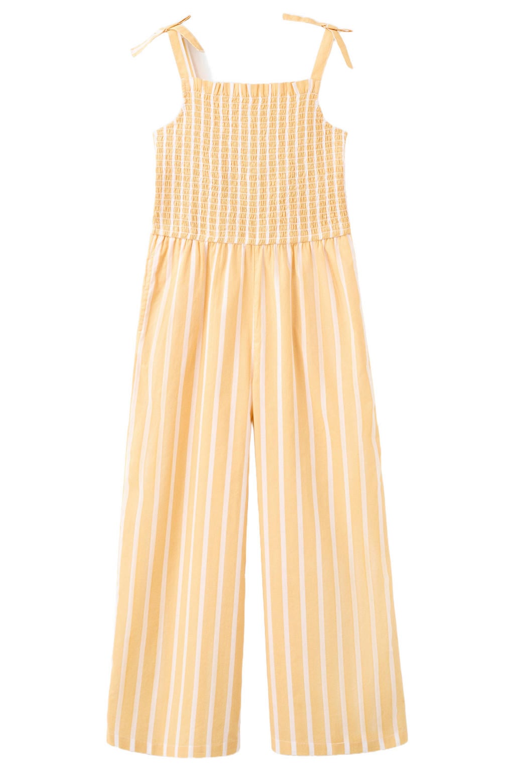Mango Kids gestreepte jumpsuit - oranje