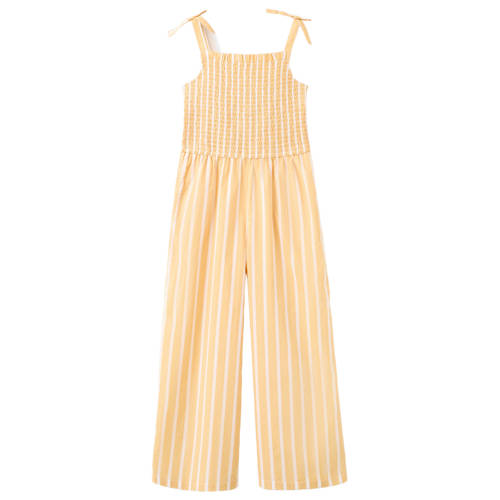 Mango Kids gestreepte jumpsuit oranje