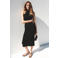 Mango halter midi jurk - zwart