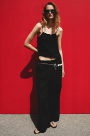 thumbnail: Mango broderie top - zwart