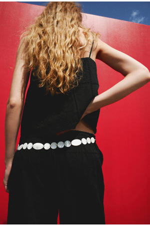 broderie top - zwart