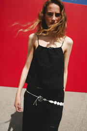 thumbnail: Mango broderie top - zwart