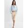 Mango gebloemde cropped top - blauw