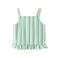 Mango Kids gestreepte top met ruches - lichtgroen