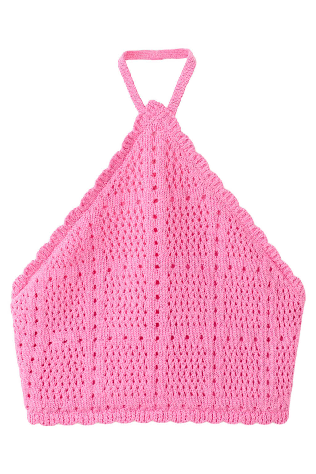 Mango Kids gehaakte haltertop - roze