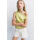 Mango Kids denim short met studs - wit