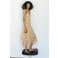 Mango viscose geruite midi jurk - lichtgeel
