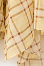 thumbnail: Mango viscose geruite midi jurk - lichtgeel
