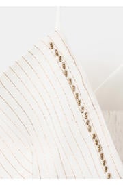 thumbnail: MANGO TEEN gestreepte blousetop met strass-steentjes - wit
