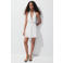 Mango halter broderie jurk - wit
