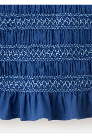 thumbnail: MANGO TEEN strapless top met smockwerk - marineblauw