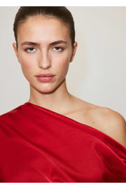 thumbnail: Mango one shoulder midi jurk - rood