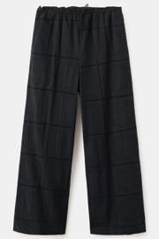 thumbnail: Mango wide leg broderie broek - zwart