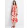 Mango gebloemde maxi jurk  - rood