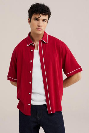 relaxed fit overhemd - rood