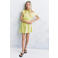 Mango Kids jurk met smockwerk - limegroen