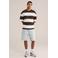 WE Fashion boxy gestreepte T-shirt - bruin
