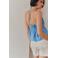 MANGO TEEN top met borduursels - blauw