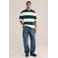 WE Fashion boxy gestreept T-shirt - donkergroen