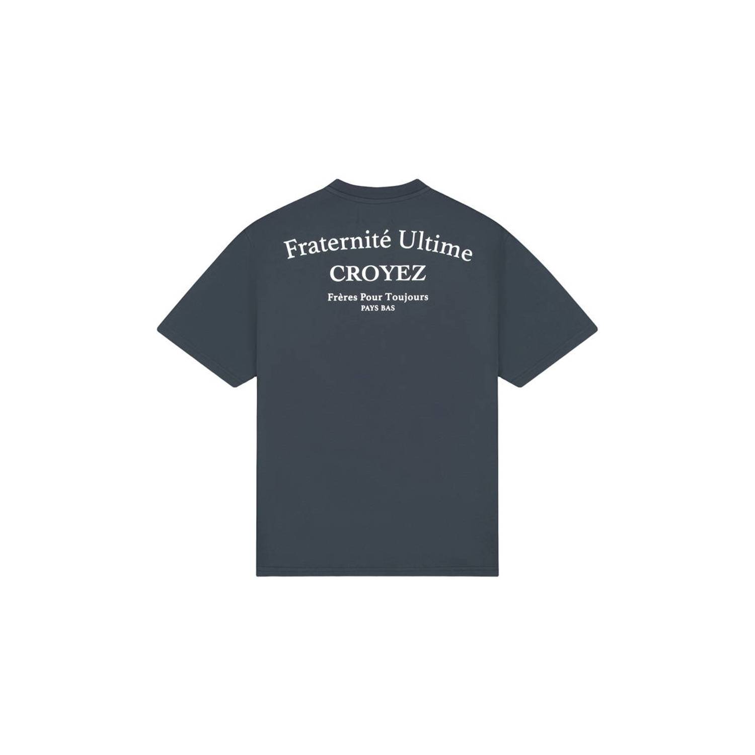 Croyez relaxed fit T-shirt met backprint donkerblauw