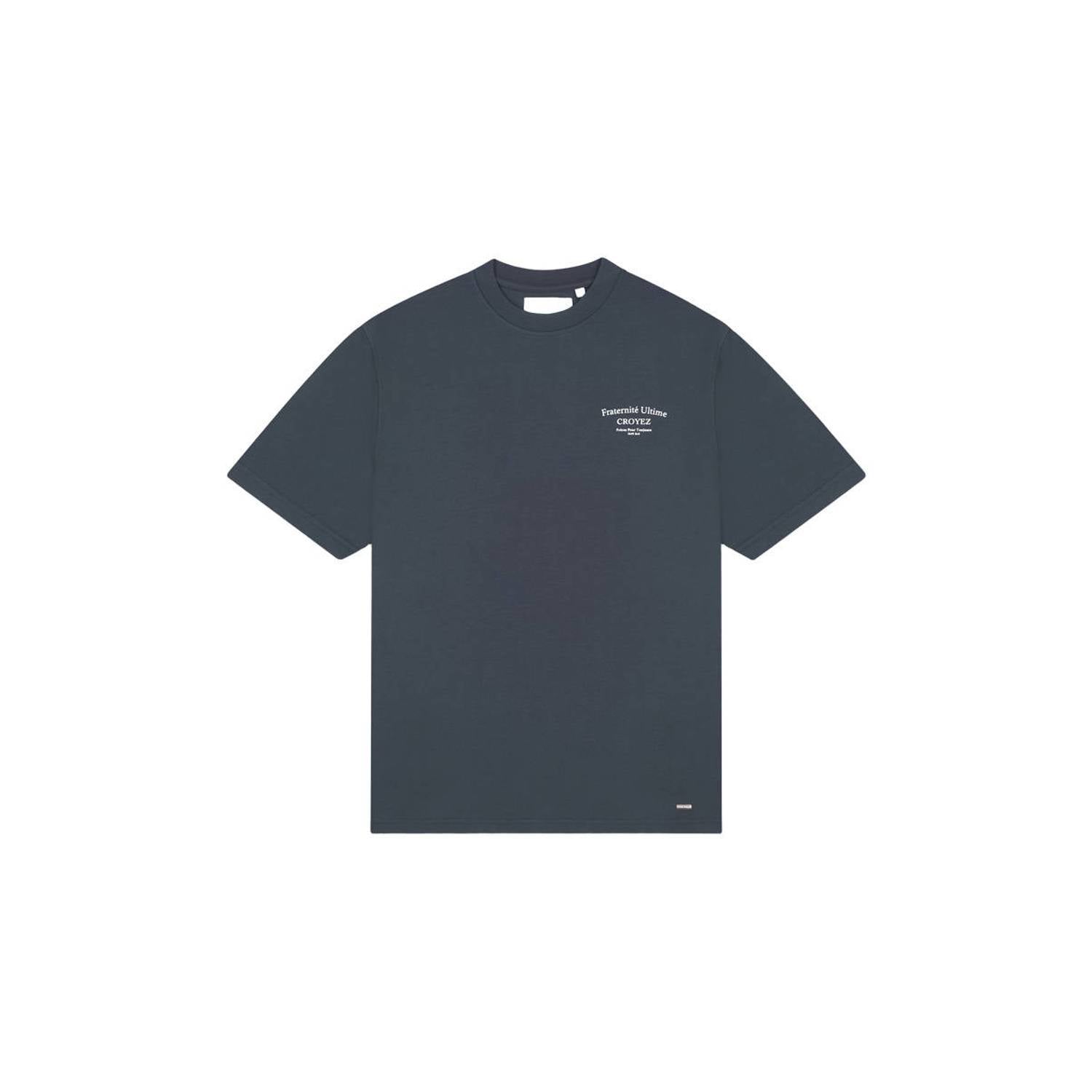 Croyez relaxed fit T-shirt met backprint donkerblauw