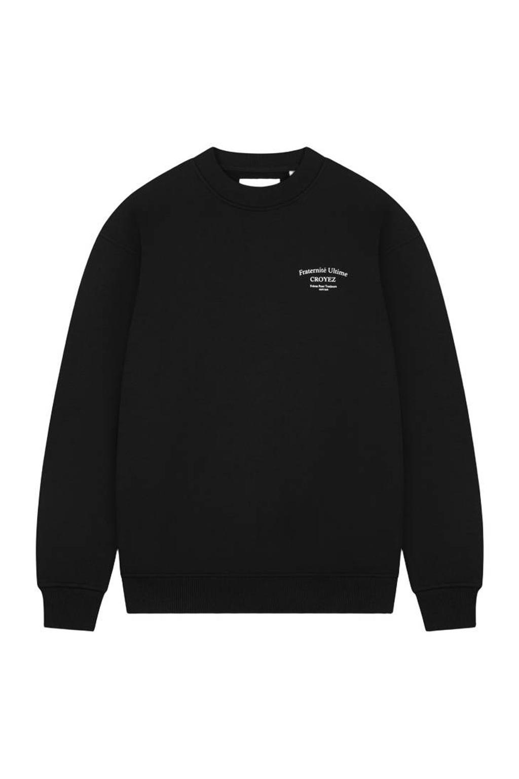Croyez relaxed fit sweater met backprint - zwart