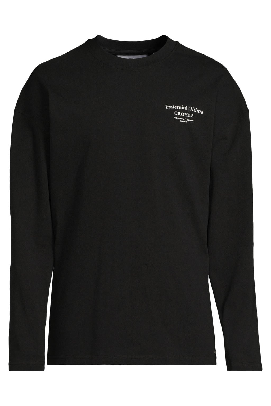Croyez relaxed fit longsleeve met backprint - zwart