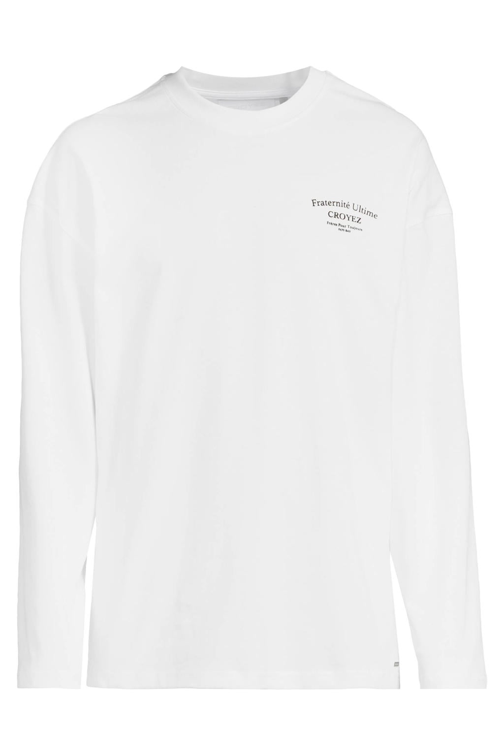 Croyez relaxed fit longsleeve met backprint - wit