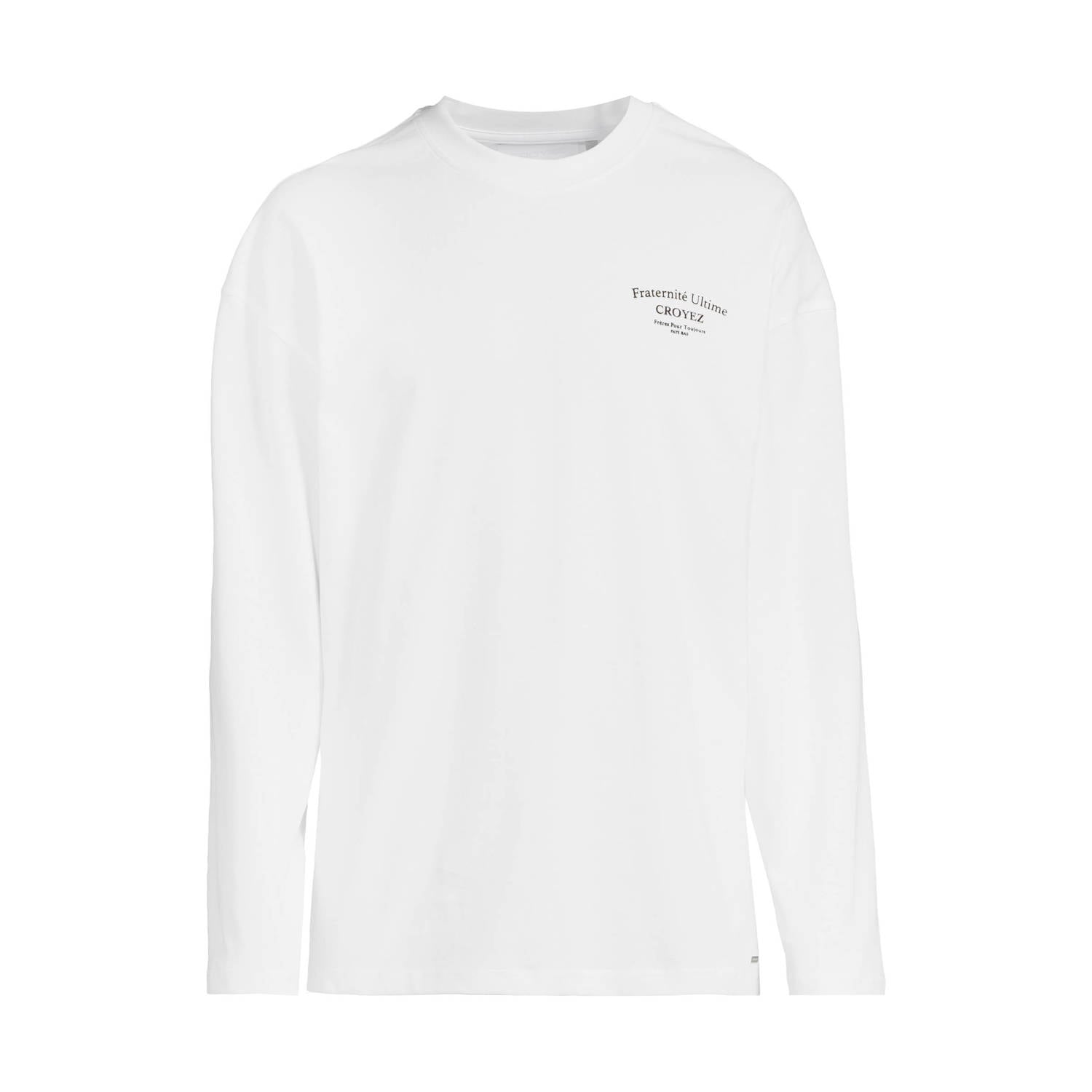 Croyez relaxed fit longsleeve met backprint wit