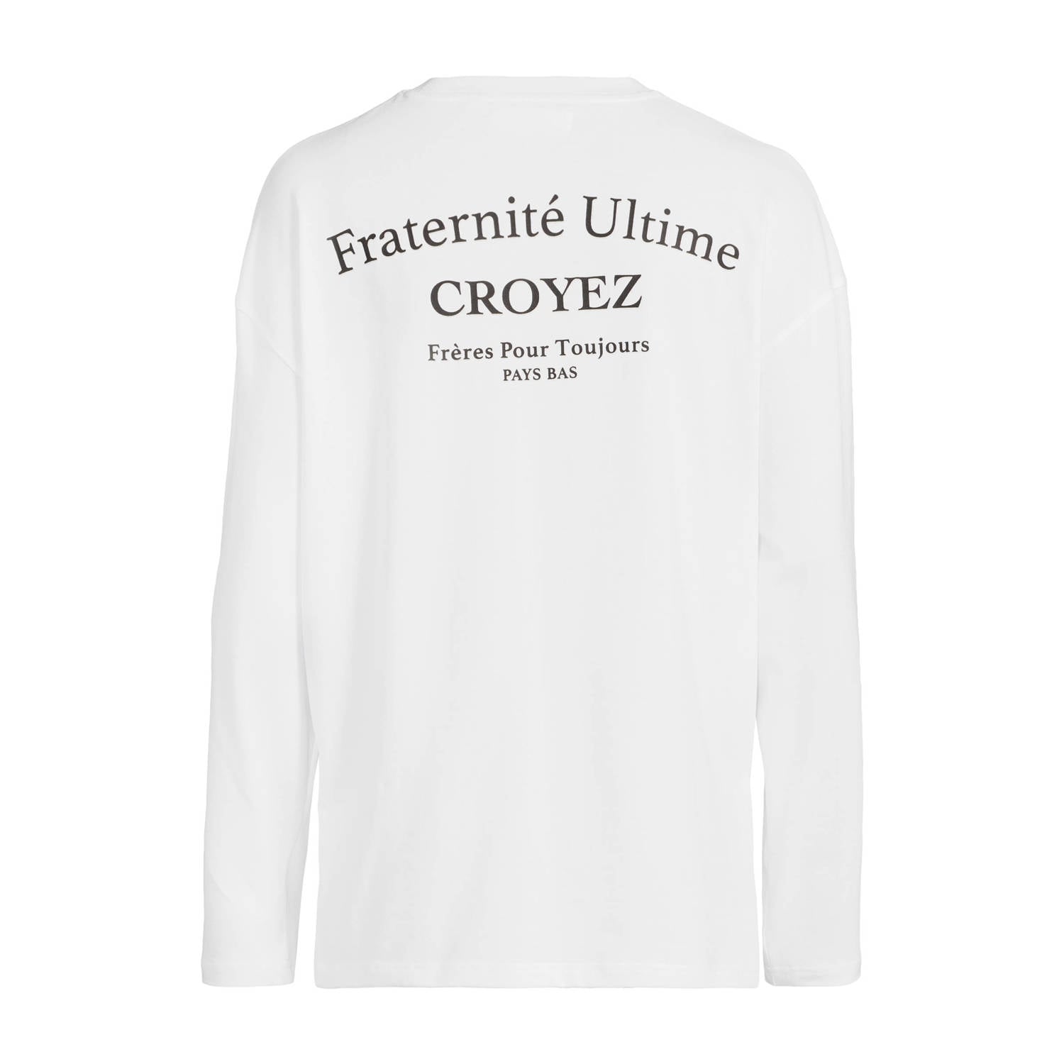 Croyez relaxed fit longsleeve met backprint wit