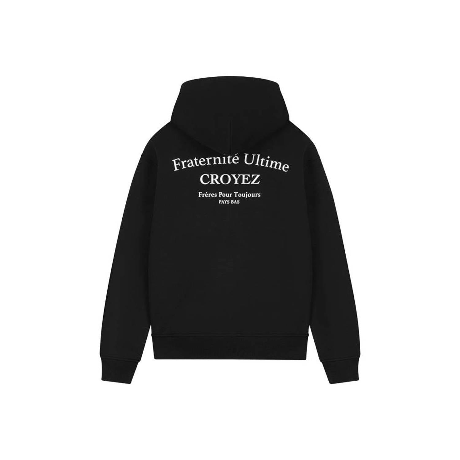 Croyez sweatvest met backprint zwart