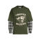 Croyez relaxed fit geruite longsleeve met logo - donkergroen