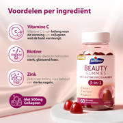thumbnail: Davitamon Beauty gummies framboos - 60 stuks